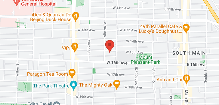 map of 234 W 15TH AVENUE